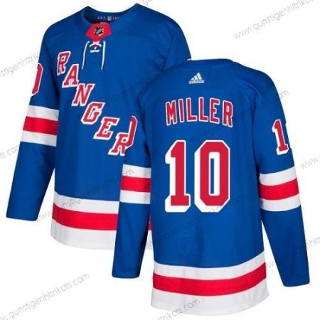 Adidas Herren New York Rangers #10 J.T. Miller Royal Heimtrikots Authentisch Strickerei NHL Trikots – Blau