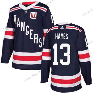 Adidas Herren New York Rangers #13 Kevin Hayes Authentisch 2018 Winter Klassisch Strickerei NHL Trikots – Marineblau Blau