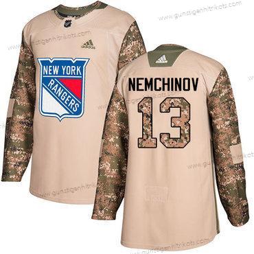 Adidas Herren New York Rangers #13 Sergei Nemchinov Authentisch 2017 Veterans Day Strickerei NHL Trikots – Tarnfarbe