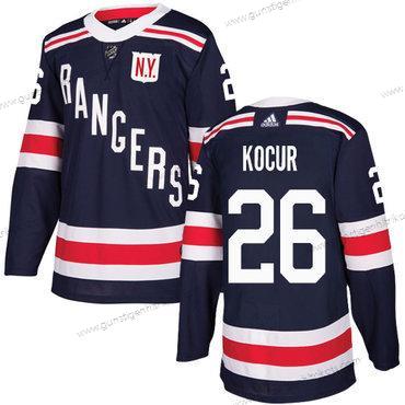 Adidas Herren New York Rangers #26 Joe Kocur Authentisch 2018 Winter Klassisch Strickerei NHL Trikots – Marineblau Blau