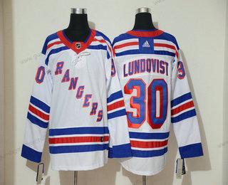 Adidas Herren New York Rangers #30 Henrik Lundqvist Strickerei NHL Trikots – Weiß