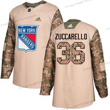 Adidas Herren New York Rangers #36 Mats Zuccarello Authentisch 2017 Veterans Day Strickerei NHL Trikots – Tarnfarbe