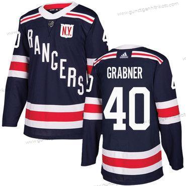 Adidas Herren New York Rangers #40 Michael Grabner Authentisch 2018 Winter Klassisch Strickerei NHL Trikots – Marineblau Blau