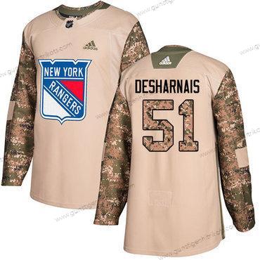 Adidas Herren New York Rangers #51 David Desharnais Authentisch 2017 Veterans Day Strickerei NHL Trikots – Tarnfarbe