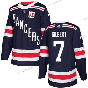 Adidas Herren New York Rangers #7 Rod Gilbert Authentisch 2018 Winter Klassisch Strickerei NHL Trikots – Marineblau Blau