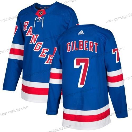 Adidas Herren New York Rangers #7 Rod Gilbert Royal Heimtrikots Authentisch Strickerei NHL Trikots – Blau