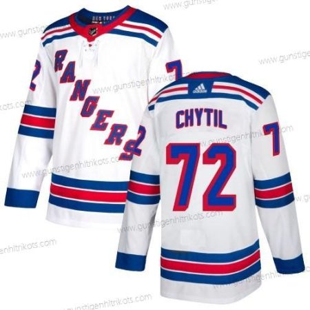 Adidas Herren New York Rangers #72 Filip Chytil Strickerei Trikots – Weiß