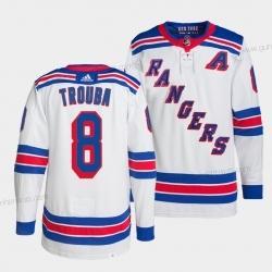 Adidas Herren New York Rangers #8 Jacob Trouba Heimtrikots Strickerei NHL Trikots – Weiß