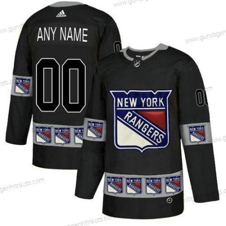 Adidas Herren New York Rangers Personalisiertes Team Logos Trikots – Schwarz