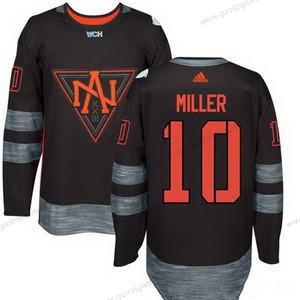 Adidas Herren North Amerika Hockey #10 J T Miller 2016 World Cup Of Hockey Strickerei WCH Game Trikots – Schwarz