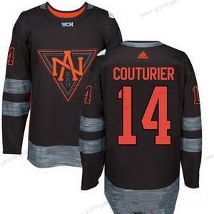 Adidas Herren North Amerika Hockey #14 Sean Couturier 2016 World Cup Of Hockey Strickerei WCH Game Trikots – Schwarz