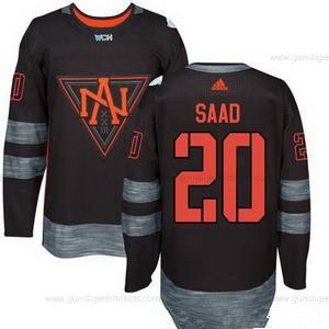 Adidas Herren North Amerika Hockey #20 Brandon Saad 2016 World Cup Of Hockey Strickerei WCH Game Trikots – Schwarz