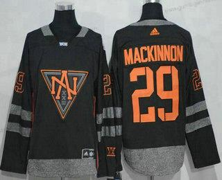 Adidas Herren North Amerika Hockey #29 Nathan Mackinnon 2016 World Cup Of Hockey Strickerei WCH Game Trikots – Schwarz