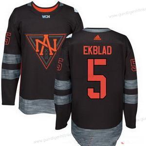 Adidas Herren North Amerika Hockey #5 Aaron Ekblad 2016 World Cup Of Hockey Strickerei WCH Game Trikots – Schwarz