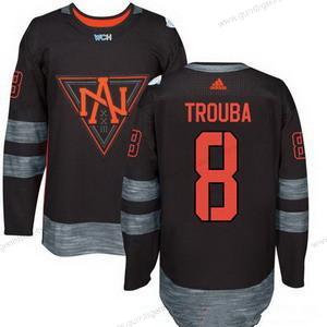 Adidas Herren North Amerika Hockey #8 Jacob Trouba 2016 World Cup Of Hockey Strickerei WCH Game Trikots – Schwarz