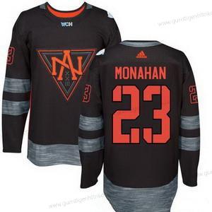 Adidas Herren North Amerika Hockey#23 Sean Monahan 2016 World Cup Of Hockey Strickerei WCH Game Trikots – Schwarz