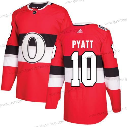 Adidas Herren Ottawa Senators #10 Tom Pyatt Authentisch 2017 100 Klassisch Strickerei NHL Trikots – Rot