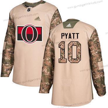 Adidas Herren Ottawa Senators #10 Tom Pyatt Authentisch 2017 Veterans Day Strickerei NHL Trikots – Tarnfarbe