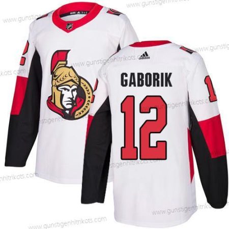 Adidas Herren Ottawa Senators #12 Marian Gaborik Authentisch Auswärtstrikots NHL Trikots – Weiß