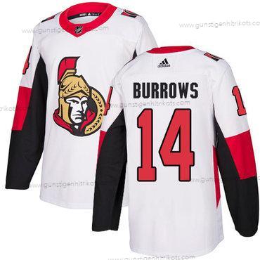 Adidas Herren Ottawa Senators #14 Alexandre Burrows Authentisch Auswärtstrikots NHL Trikots – Weiß