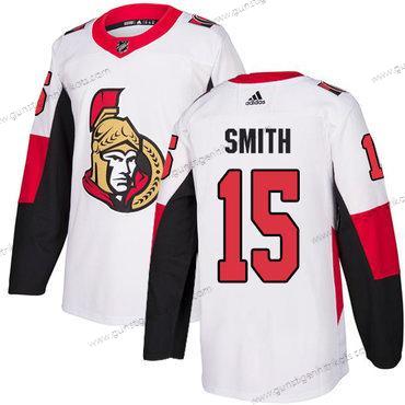 Adidas Herren Ottawa Senators #15 Zack Smith Authentisch Auswärtstrikots NHL Trikots – Weiß