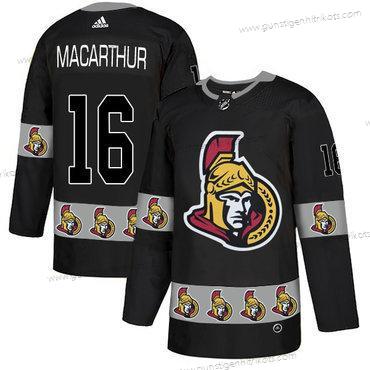 Adidas Herren Ottawa Senators #16 Clarke Macarthur Team Logos Trikots – Schwarz