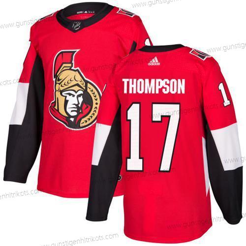 Adidas Herren Ottawa Senators #17 Nate Thompson Heimtrikots Authentisch Strickerei NHL Trikots – Rot