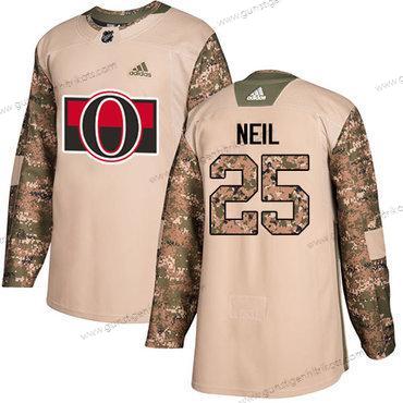 Adidas Herren Ottawa Senators #25 Chris Neil Authentisch 2017 Veterans Day Strickerei NHL Trikots – Tarnfarbe