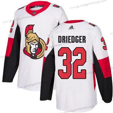 Adidas Herren Ottawa Senators #32 Chris Driedger Authentisch Auswärtstrikots NHL Trikots – Weiß