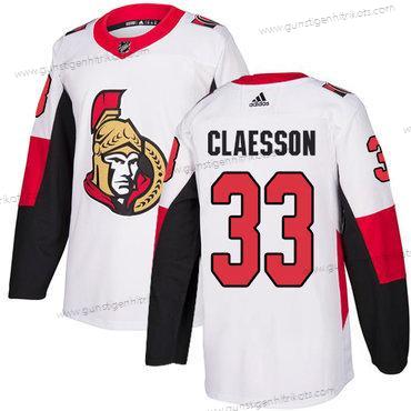 Adidas Herren Ottawa Senators #33 Fredrik Claesson Authentisch Auswärtstrikots NHL Trikots – Weiß