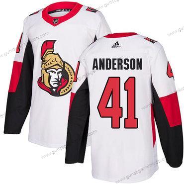 Adidas Herren Ottawa Senators #41 Craig Anderson Authentisch Auswärtstrikots NHL Trikots – Weiß