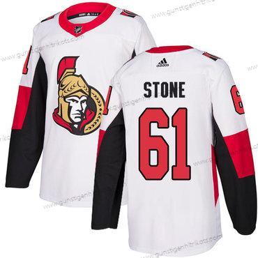 Adidas Herren Ottawa Senators #61 Mark Stone Authentisch Auswärtstrikots NHL Trikots – Weiß