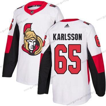 Adidas Herren Ottawa Senators #65 Erik Karlsson Authentisch Auswärtstrikots NHL Trikots – Weiß