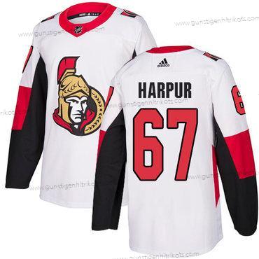 Adidas Herren Ottawa Senators #67 Ben Harpur Authentisch Auswärtstrikots NHL Trikots – Weiß