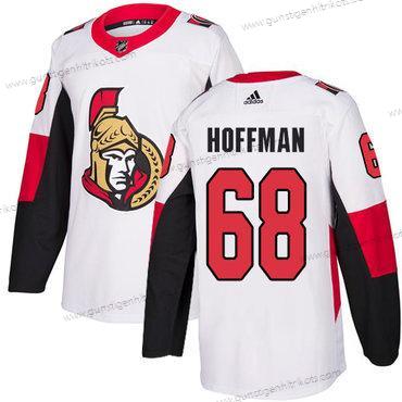 Adidas Herren Ottawa Senators #68 Mike Hoffman Authentisch Auswärtstrikots NHL Trikots – Weiß