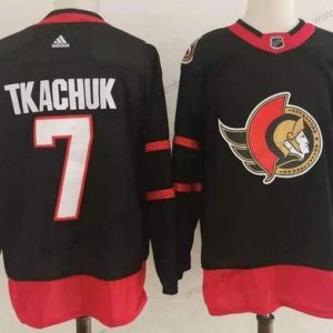 Adidas Herren Ottawa Senators #7 Brady Tkachuk 2020-21 Strickerei NHL Trikots – Schwarz