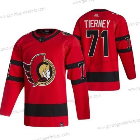 Adidas Herren Ottawa Senators #71 Chris Tierney 2020-21 Rückseite Retro ersatzweise NHL Trikots – Rot