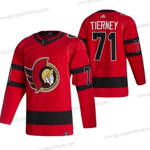 Adidas Herren Ottawa Senators #71 Chris Tierney 2020-21 Rückseite Retro ersatzweise NHL Trikots – Rot