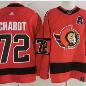 Adidas Herren Ottawa Senators #72 Thomas Chabot 2020-21 Rückseite Retro ersatzweise NHL Trikots – Rot