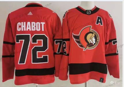 Adidas Herren Ottawa Senators #72 Thomas Chabot 2020-21 Rückseite Retro ersatzweise NHL Trikots – Rot