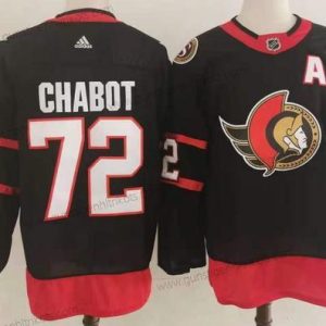 Adidas Herren Ottawa Senators #72 Thomas Chabot 2020-21 Strickerei NHL Trikots – Schwarz