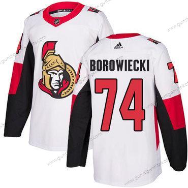 Adidas Herren Ottawa Senators #74 Mark Borowiecki Authentisch Auswärtstrikots NHL Trikots – Weiß