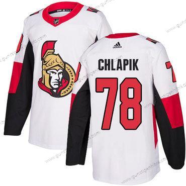 Adidas Herren Ottawa Senators #78 Filip Chlapik Authentisch Auswärtstrikots NHL Trikots – Weiß