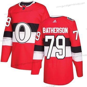 Adidas Herren Ottawa Senators #79 Drake Batherson 100 Klassisch Authentisch Trikots – Rot