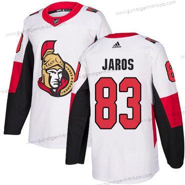 Adidas Herren Ottawa Senators #83 Christian Jaros Authentisch Auswärtstrikots NHL Trikots – Weiß