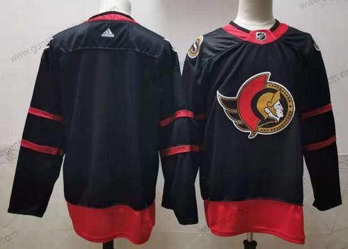 Adidas Herren Ottawa Senators Leer 2020-21 Strickerei NHL Trikots – Schwarz