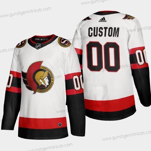 Adidas Herren Ottawa Senators Personalisiertes 2020-21 Authentisch Spieler Auswärtstrikots Strickerei NHL Trikots – Weiß