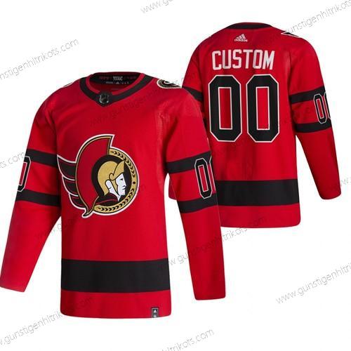 Adidas Herren Ottawa Senators Personalisiertes 2020-21 Rückseite Retro ersatzweise NHL Trikots – Rot