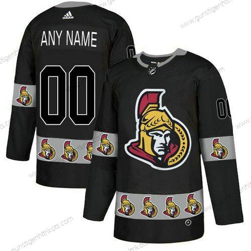 Adidas Herren Ottawa Senators Personalisiertes Team Logos Trikots – Schwarz