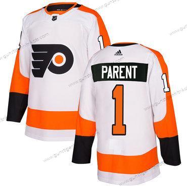 Adidas Herren Philadelphia Flyers #1 Bernie Parent Authentisch Strickerei NHL Trikots – Weiß